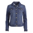 thumbnail image 1 of Tommy Hilfiger SAPPHIRE Women's Golden Sequin Star-at-Back Denim Jacket, XL, 1 of 4