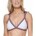 thumbnail image 1 of Tommy Hilfiger SOFT WHITE Tie-Strap Triangle Bikini Swim Top, US Small, 1 of 4