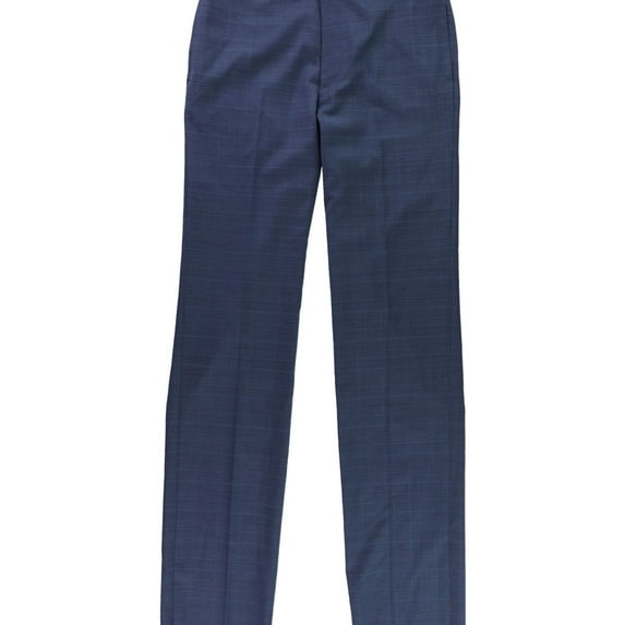 Tommy Hilfiger Mens Slim fit stretch Performance Dress Pants Slacks, Blue, 32W x UnfinishedL