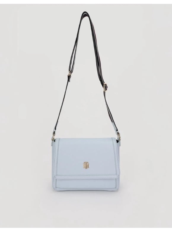 Solid Blue Pu Sling Crossbody Bag - New