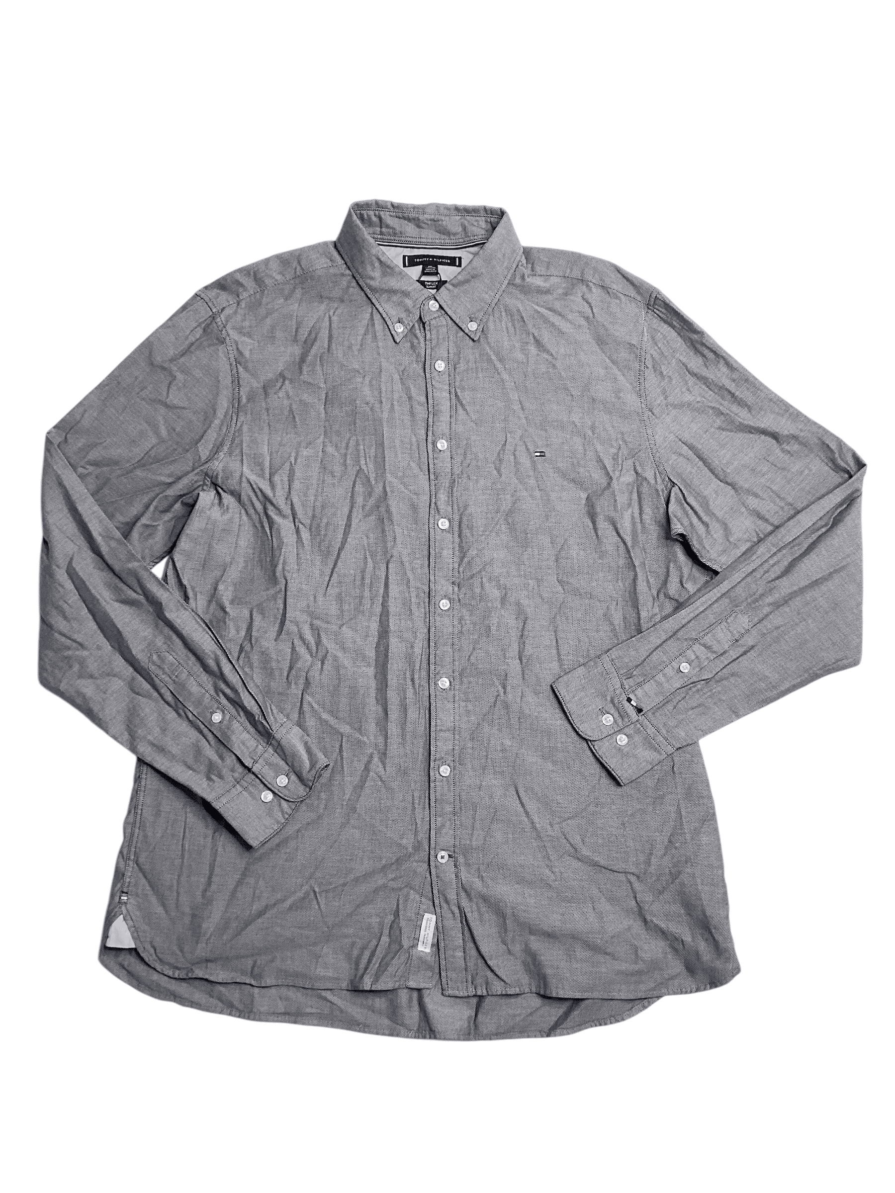 Tommy Hilfiger Men's SLim Fit Button Down Shirt Carbon Navy XXL Blue