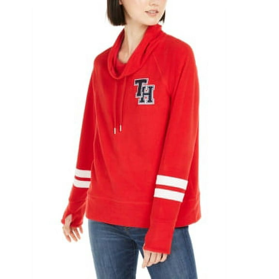 Tommy Hilfiger Sport Funnel-Neck Womens Active Sweaters Size XL, Color: Red