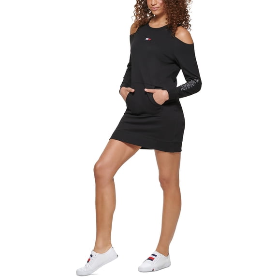 Tommy Hilfiger Sport Womens Cold Shoulder Mini Athletic Dress