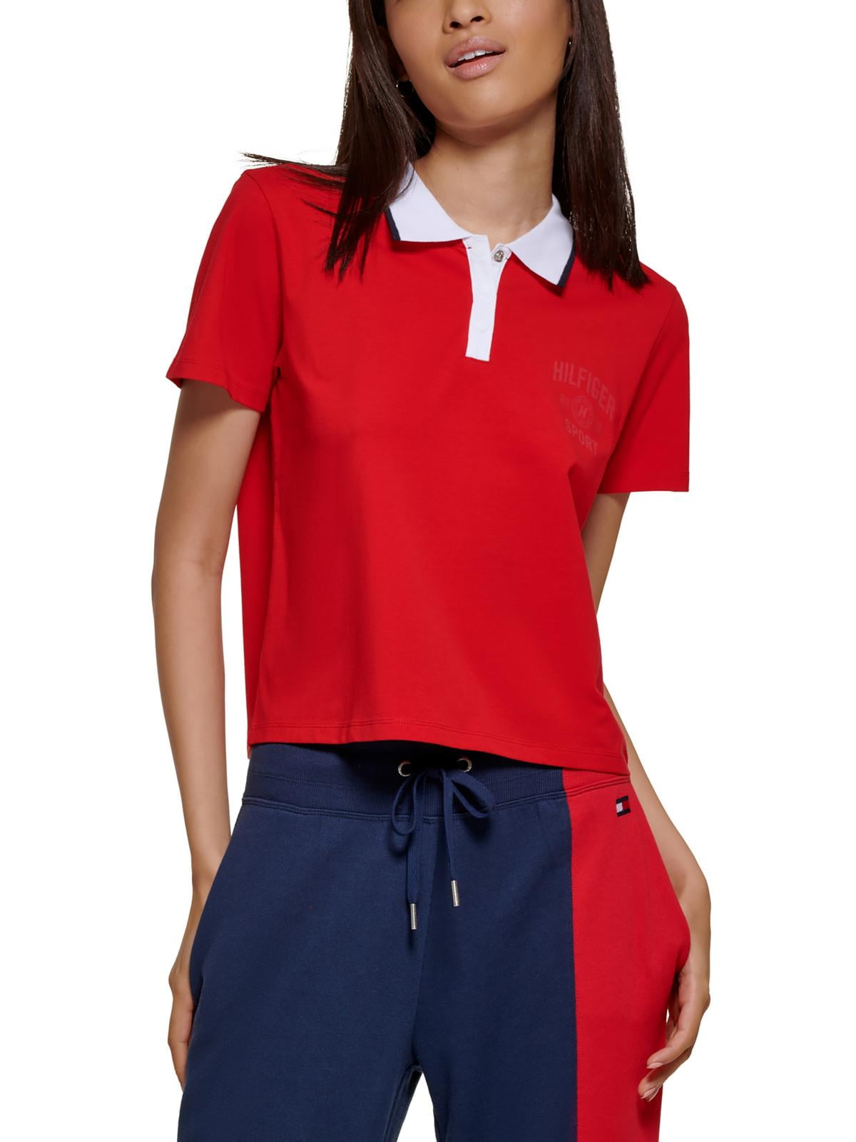Tommy hilfiger cropped rugby shirt cheap