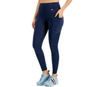 Tommy Hilfiger Sport Womens Ribbed Inset High Rise Athletic Leggings