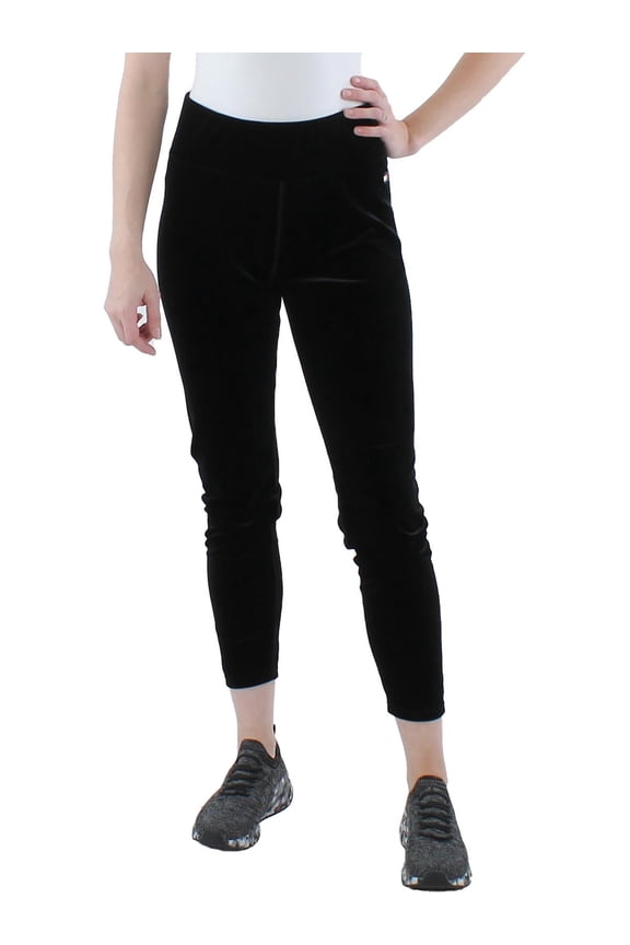 Sport Womens Velour High Rise Athletic Leggings