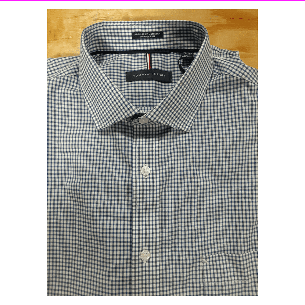 Tommy Hilfiger Stretch Wrinkle Free Dress Shirt, RWB Check, 18(18.5) - 36/37 - Walmart.com Tommy Hilfiger Stretch Wrinkle Free Dress Shirt, RWB Check, 18(18.5) - 36/37 - Walmart.com