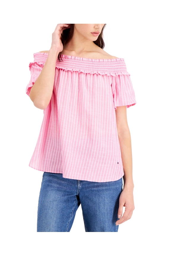 Striped Off-The-Shoulder Top Dahlia XS
