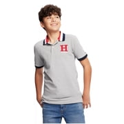 Tommy Hilfiger TH GREY HEATHER Toddler Boys Striped Collar Matt Polo, US 3T