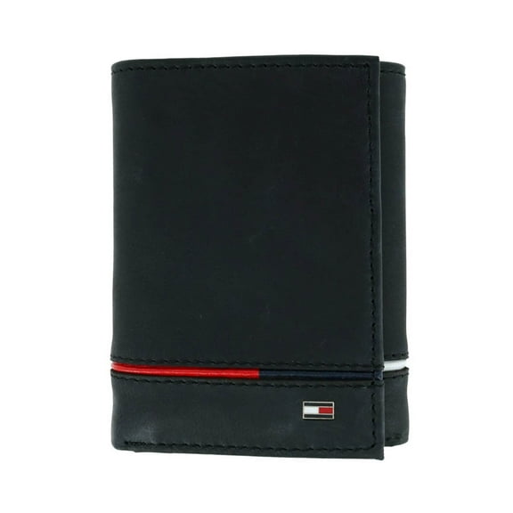 Tommy Hilfiger Trifold Leather Wallet RFID Protection 31TL110044 Black OS