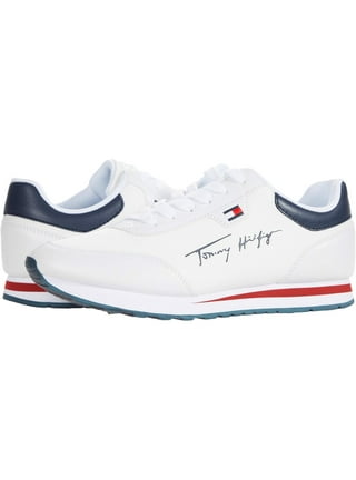 NEW! Tommy Hilfiger Women's Lightz Sneakers White Lace Shoes LOGO Stripe 10