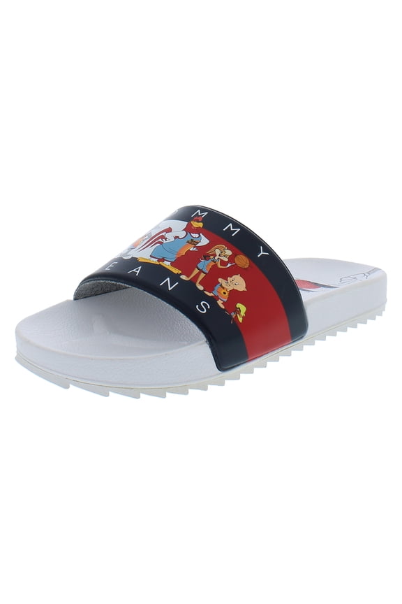 Unisex-Child Slide Sandal Big Kid 8-12 Years 6 Big Kid White