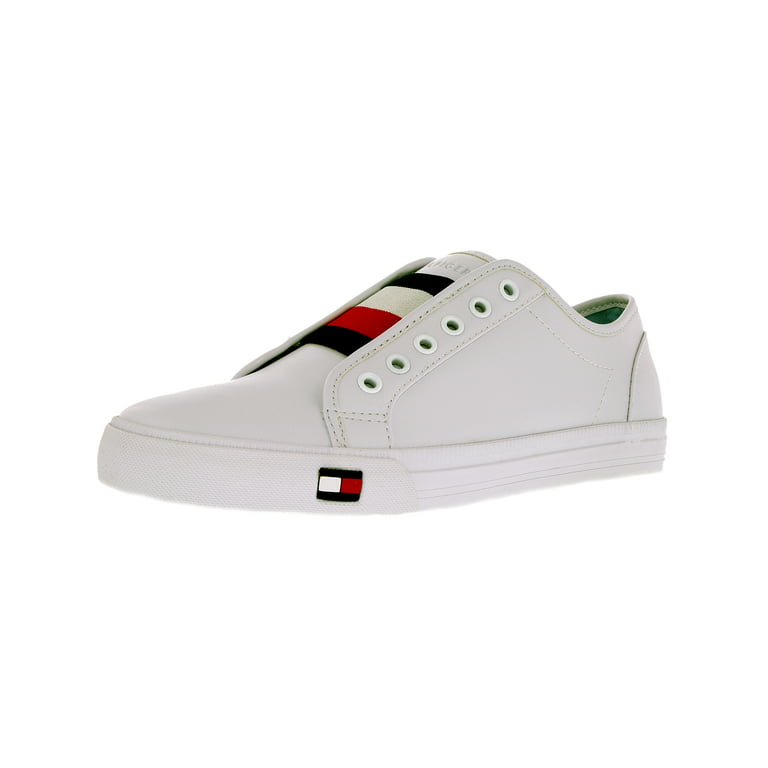 Tommy Hilfiger Women's Anni White Multi Ankle-High Leather Fashion Sneaker - 5.5M -