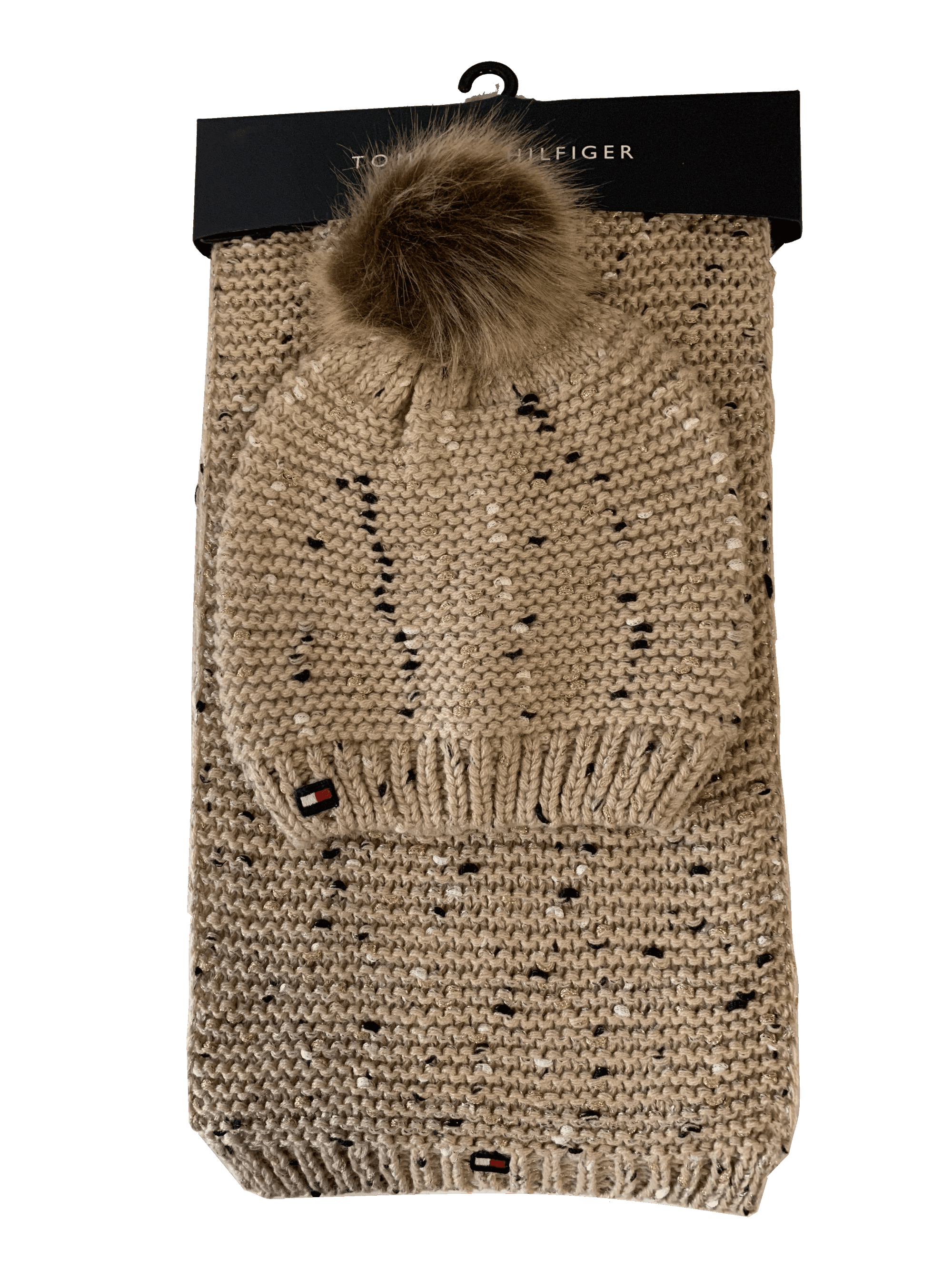 Tommy hilfiger hat and scarf sale set womens