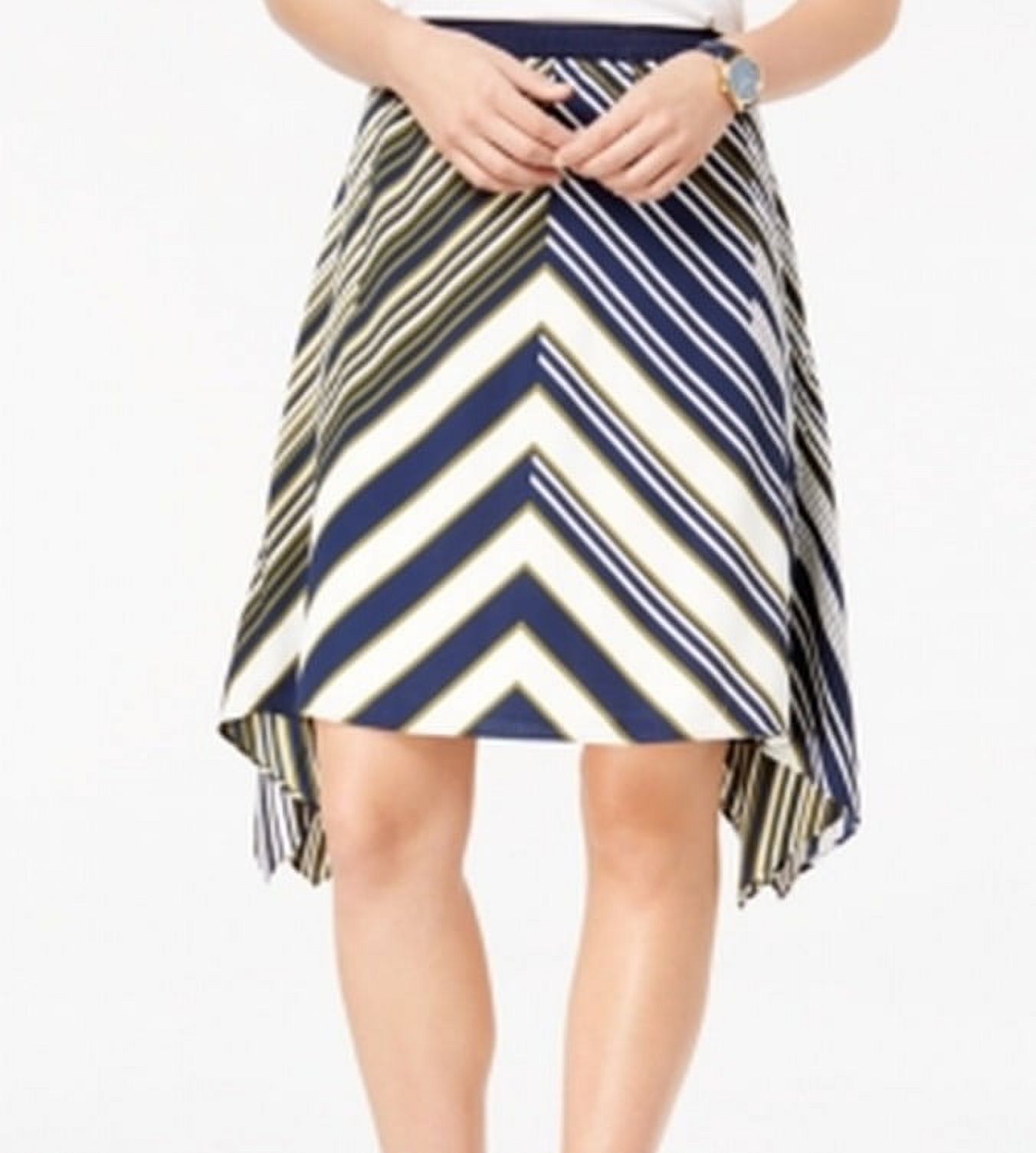 Tommy Hilfiger Women's Chevron-Stripe Skirt (Multi, XL)