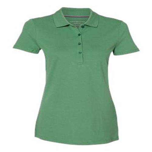 Tommy Hilfiger Women's Classic Fit Ivy Piqué Sport Shirt Size XL Color Greens