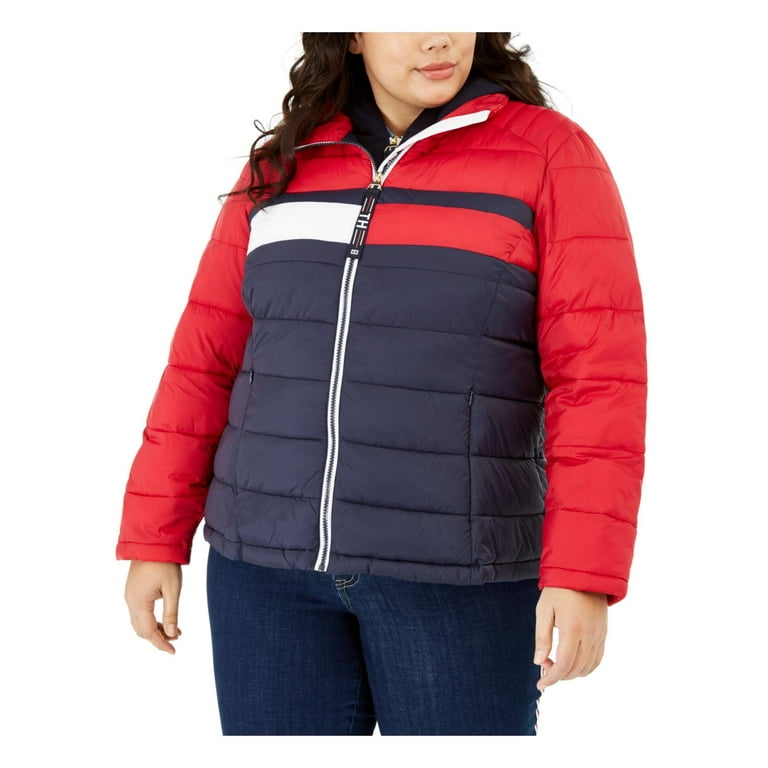 Tommy Women's Color Block Hood Jacket, Multi,1X - Walmart.com