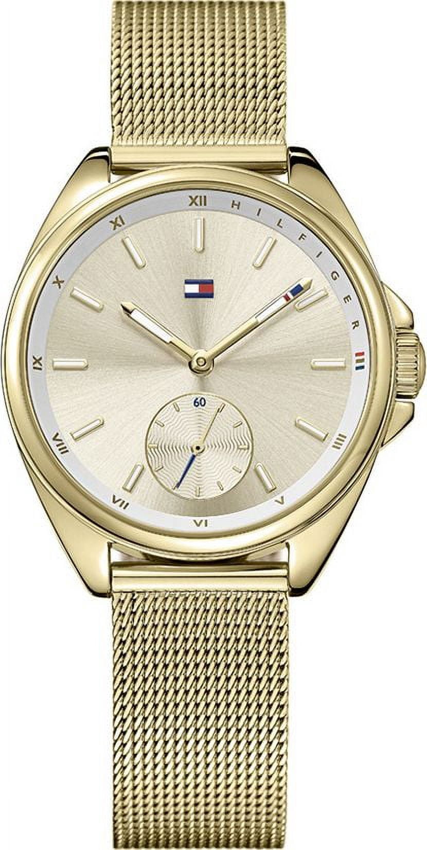 Tommy Hilfiger Ava Gold-Tone Mesh Strap Ladies Watch Amazon.com: Tommy Hilfiger Women main image 3