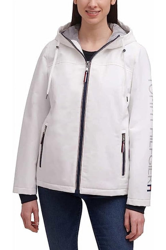 Women's Heavyweight Softshell Hooded Jacket (White, X-Large)