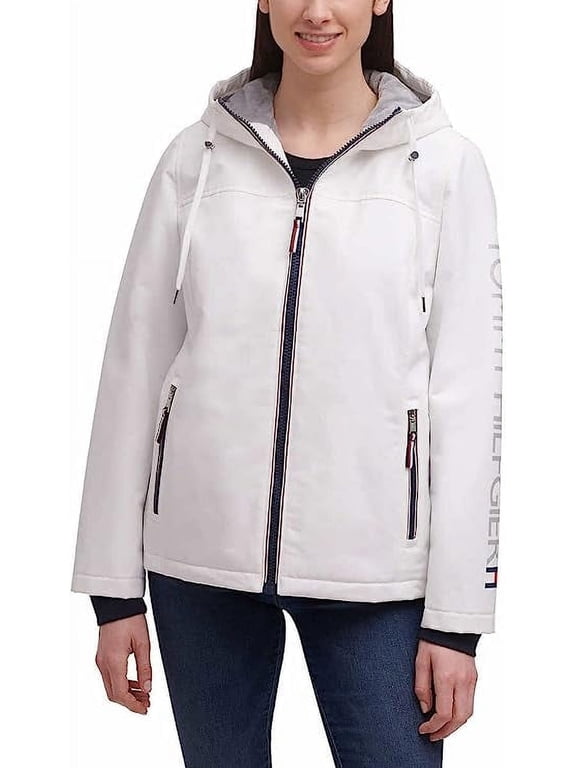 Women's Heavyweight Softshell Hooded Jacket (White, X-Large)