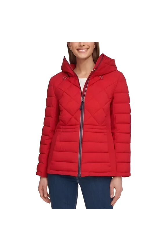 Women's Hooded Stretch Shell Quilted Jacket
