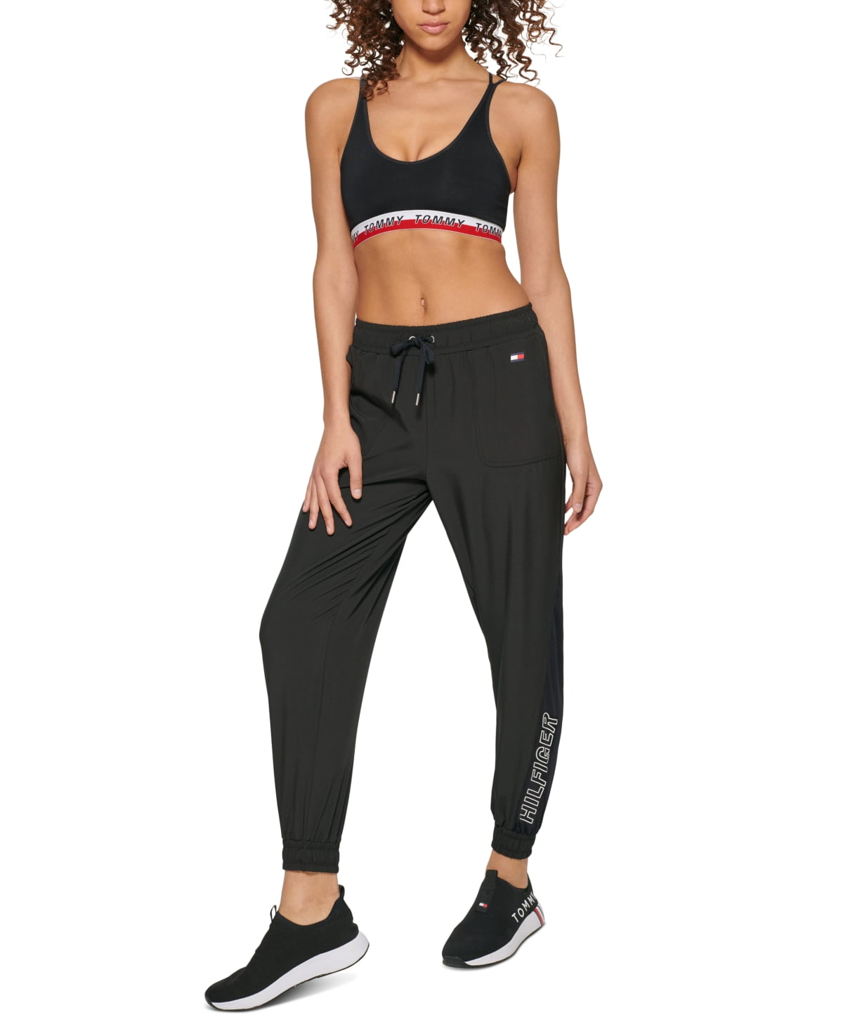 Tommy Hilfiger Sport Womens Plus Velvet Logo Jogger Pants