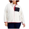 thumbnail image 1 of Tommy Hilfiger Women's Logo Jacket White Size 2X, 1 of 3