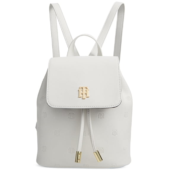 Tommy Hilfiger Women's Luisa Mini Embossed Backpack White Size Regular