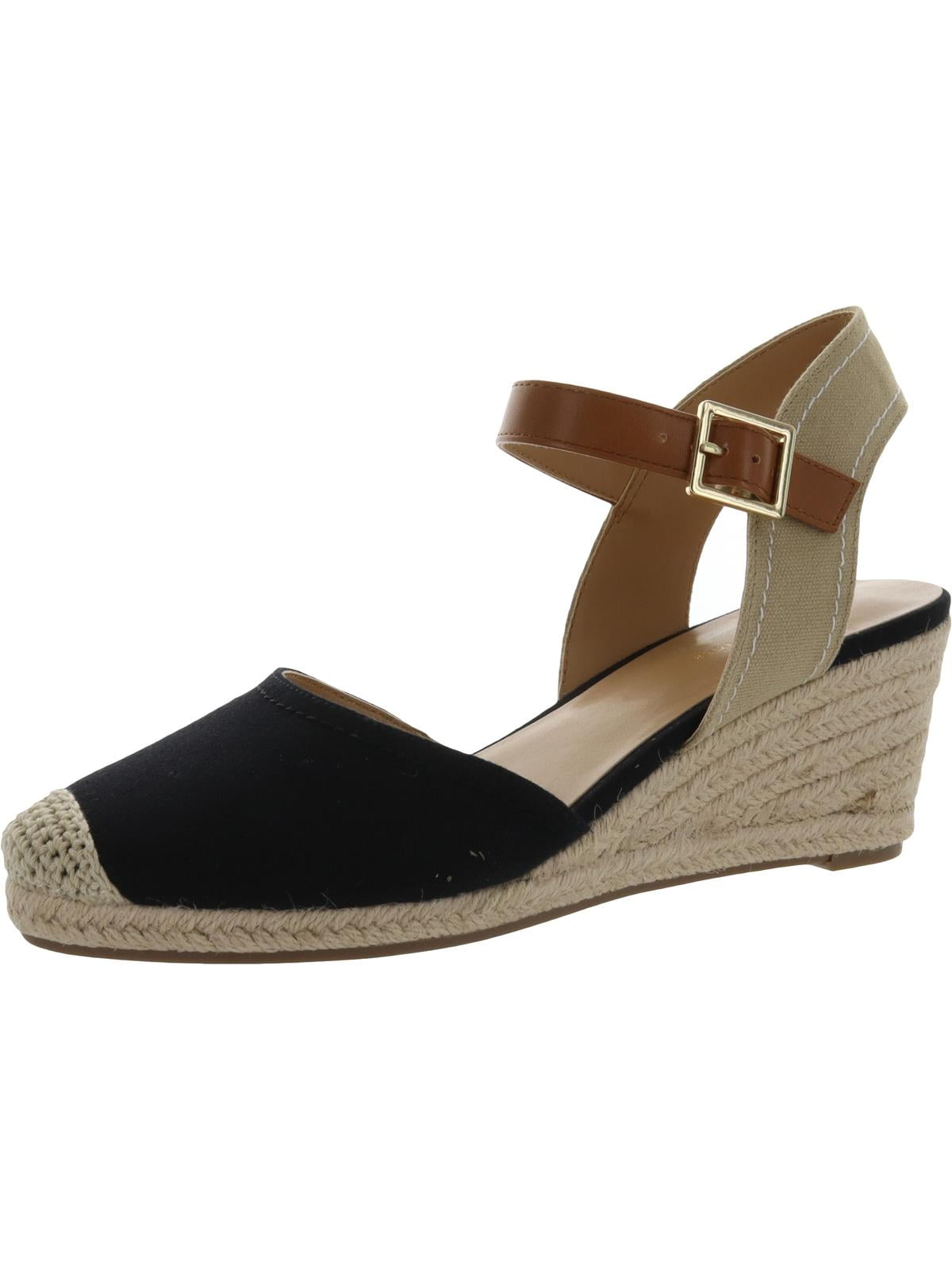 Tommy Hilfiger Womens Nilsa Ankle Round Toe Wedge Heels Navy 7