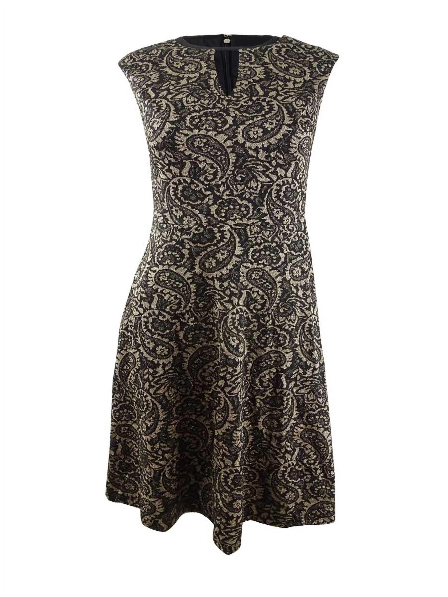 Tommy Hilfiger Women's Paisley-Print A-Line Dress (14, Black/Gold) - Walmart.com Tommy Hilfiger Women's Paisley-Print A-Line Dress (14, Black/Gold) - Walmart.com