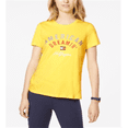 thumbnail image 1 of Tommy Hilfiger Women's Sport Logo Crewneck Top Yellow Size XL, 1 of 3