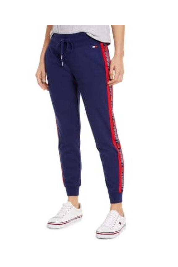 Women's Sport Logo Pants Blue Size Medium