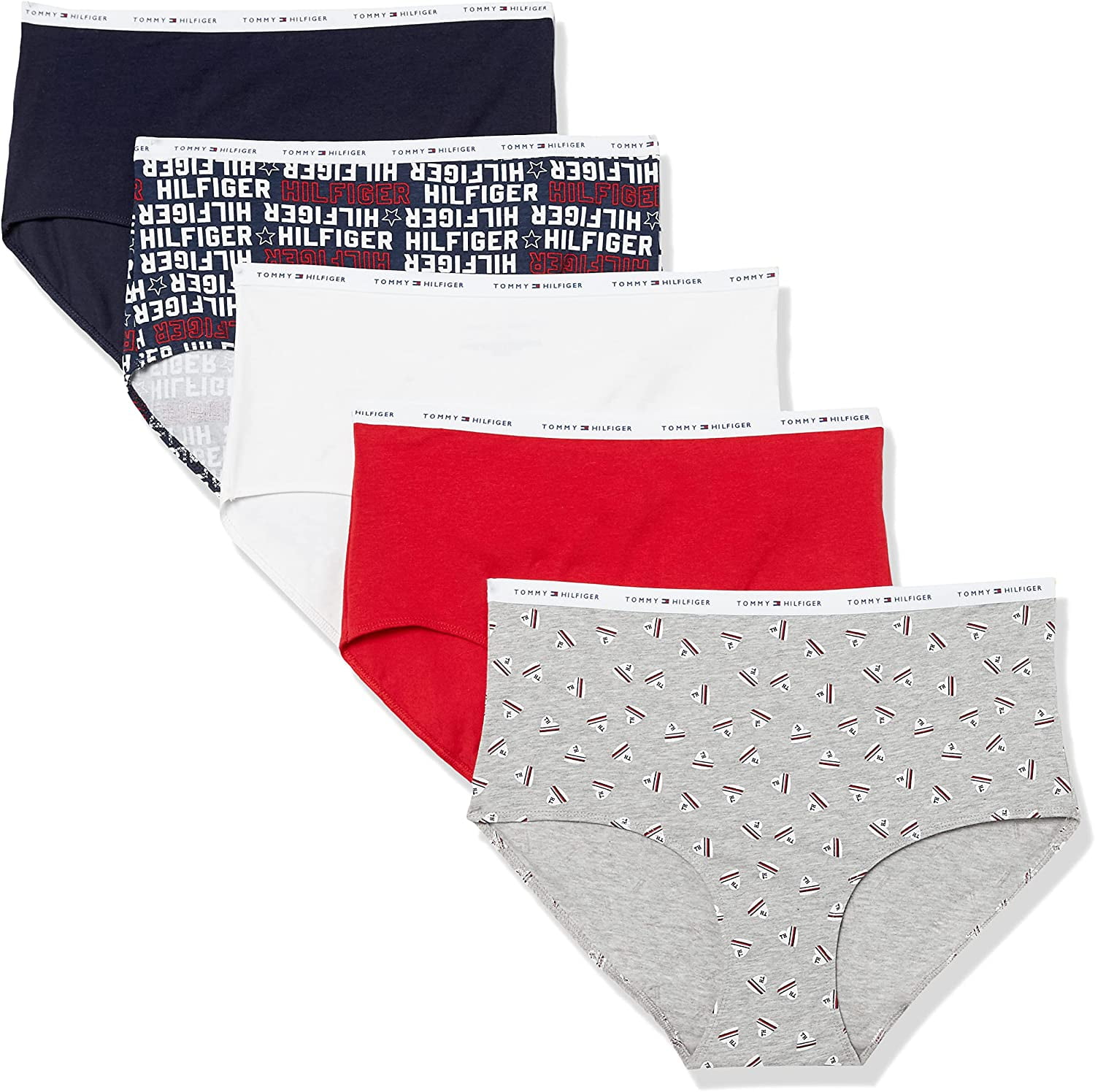 Plus 5 Hilfiger & Underwear Tommy Women\'s Size Cotton Brief Panties, Pack-Regular