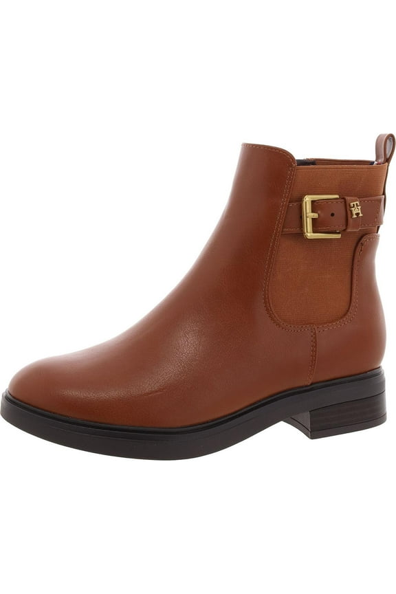 Womens Baylon Zipper Faux Leather Chelsea Boots