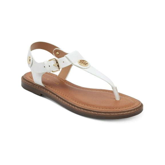 Tommy Hilfiger Womens Bennia Faux Leather Sling Back Thong Sandals