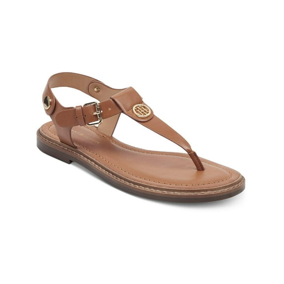 Tommy Hilfiger Womens Bennia Faux Leather Sling Back Thong Sandals
