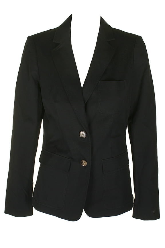Womens Black 2-Button Blazer 6