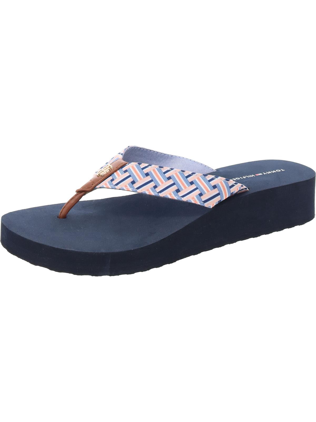 Tommy Hilfiger Womens Slip On Wedges Thong Sandals