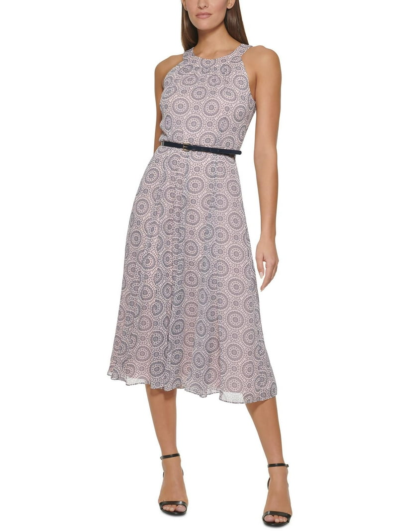 Tommy Hilfiger Womens Chiffon Halter Midi Dress - Walmart.com
