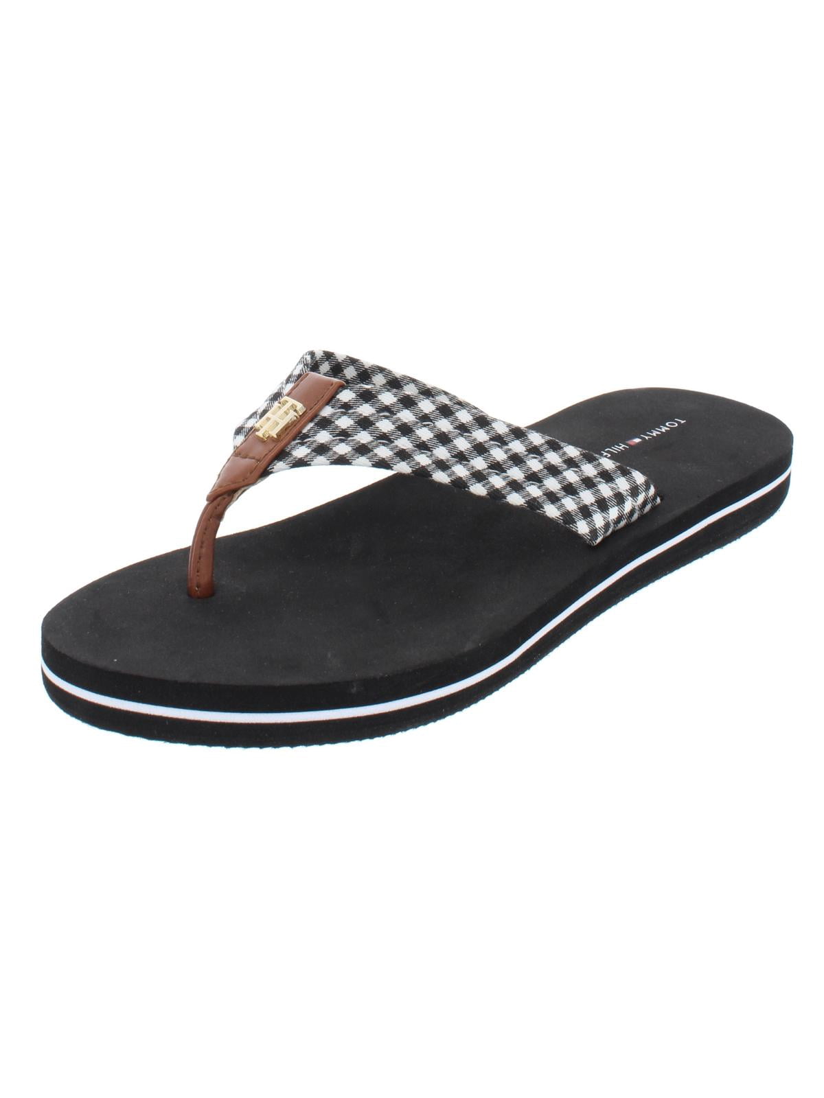 Tommy Hilfiger Womens Crispi-X Checkered Thong Flip-Flops