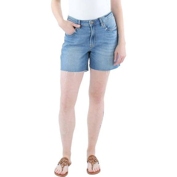 Tommy Hilfiger Womens Faded Mid-Rise Cutoff Shorts