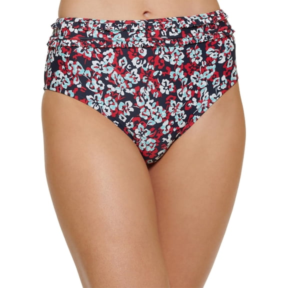 Tommy Hilfiger Womens Floral Print Nylon Swim Bottom Separates