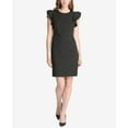thumbnail image 1 of Tommy Hilfiger Womens Flutter Sleeve Shift Dress, 1 of 2