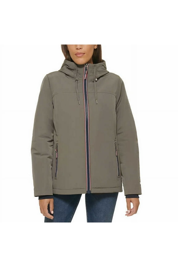 Womens Heavyweight Softshell Hooded Jacket Charcoal Large