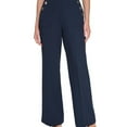 thumbnail image 1 of Tommy Hilfiger Womens High Rise Wide Leg Sailor Dress Pants, Blue, 16, 1 of 1