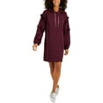 thumbnail image 1 of Tommy Hilfiger Womens Ruffle Sleeve Sweatshirt Dress Winetasting S, 1 of 3