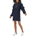 thumbnail image 1 of Tommy Hilfiger Womens Hooded Ruffled Sweatshirt Dress, 1 of 3