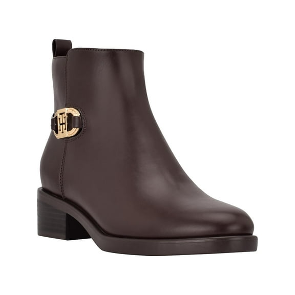 Tommy Hilfiger Womens Imiera Faux Leather Ankle Booties