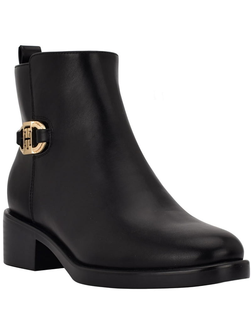 Tommy Hilfiger Womens Imiera Faux Leather Ankle Booties  display picture 1