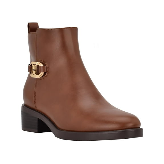 Tommy Hilfiger Womens Imiera Faux Leather Ankle Booties